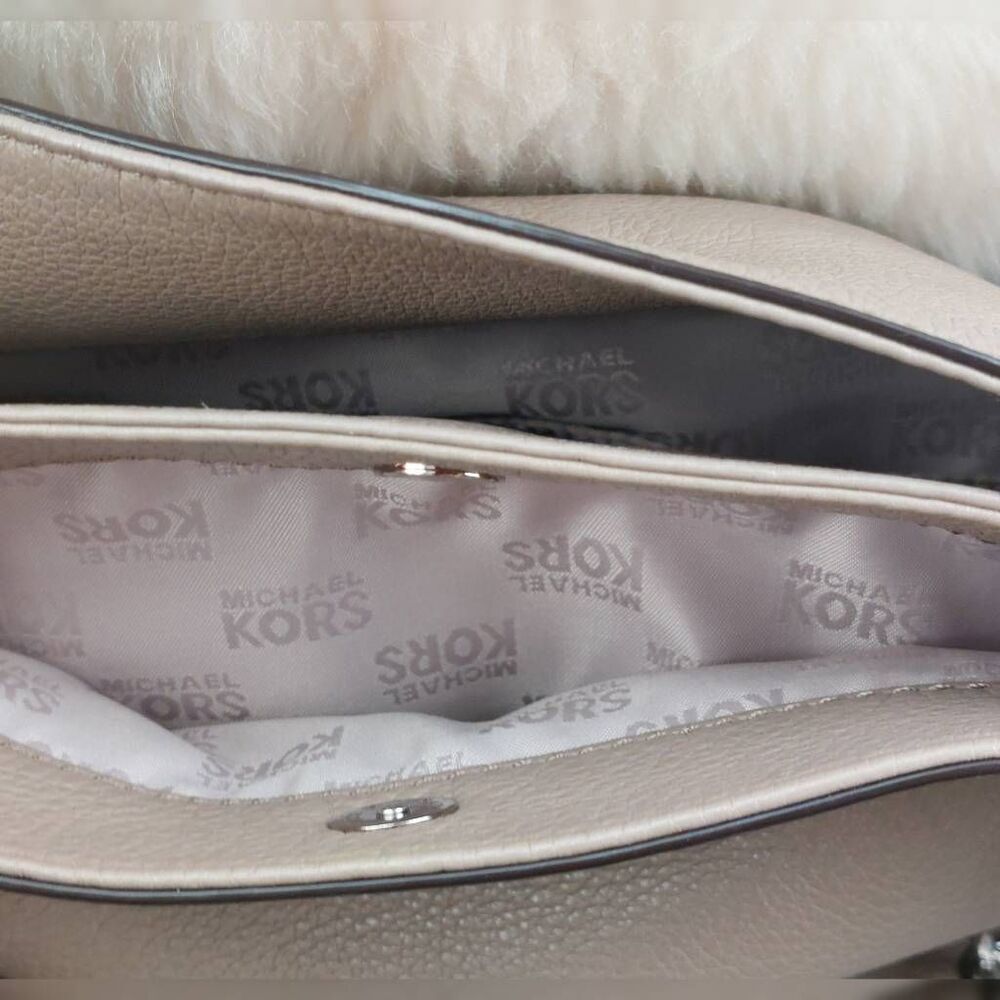 Michael Kors Chelsea Large Shoulder Bag | Dark Dune Leather Chain Detail Tote - Picture 13 of 15